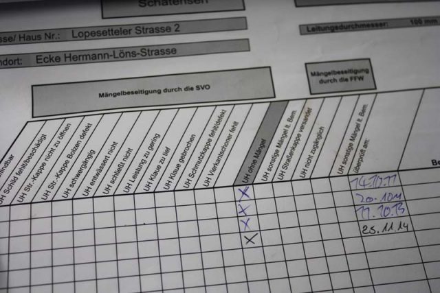 Hydrantenkontrolle 2014 Hydrantenkontrolle 2014