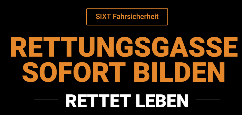 SIXT Rettungsgasse