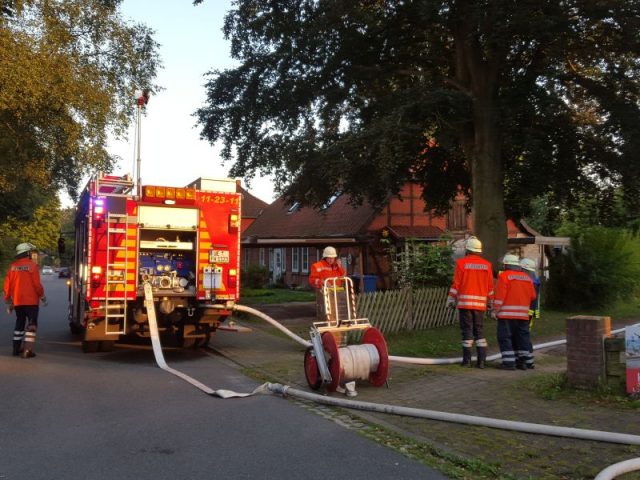 Einsatzübung in Wriedel am 31.08.2015