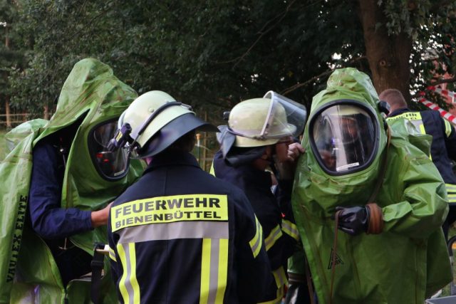 Übung Gefahrgutzug in Brockhöfe Übung Gefahrgutzug in Brockhöfe