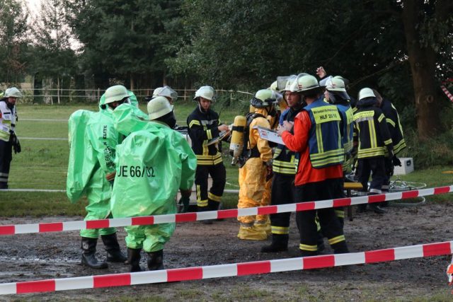 Übung Gefahrgutzug in Brockhöfe Übung Gefahrgutzug in Brockhöfe