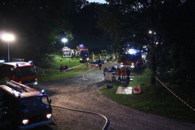 Übung Gefahrgutzug in Brockhöfe Übung Gefahrgutzug in Brockhöfe