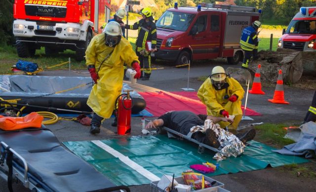 Alarm Übung Gefahrgutzug Nord in Barum Alarm Übung Gefahrgutzug Nord in Barum